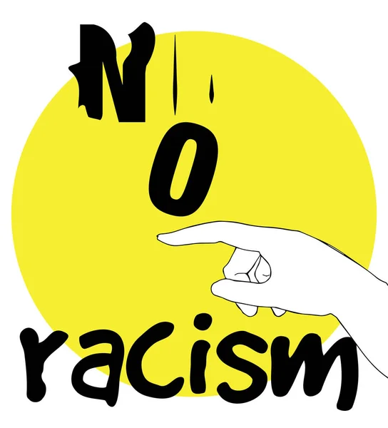 Aucun racisme Concept Design — Image vectorielle