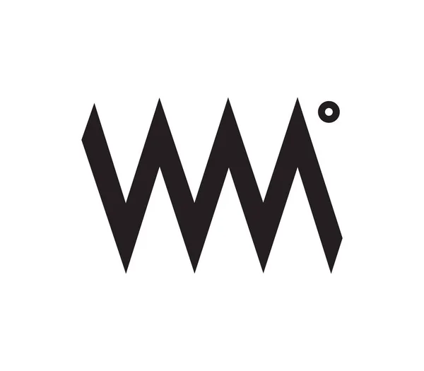 Wm logo design konzept — Stockvektor