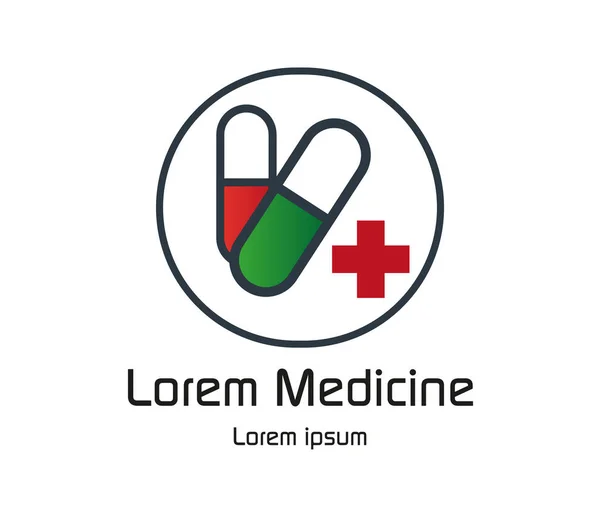 Логотип лекарственной капсулы — стоковый вектор