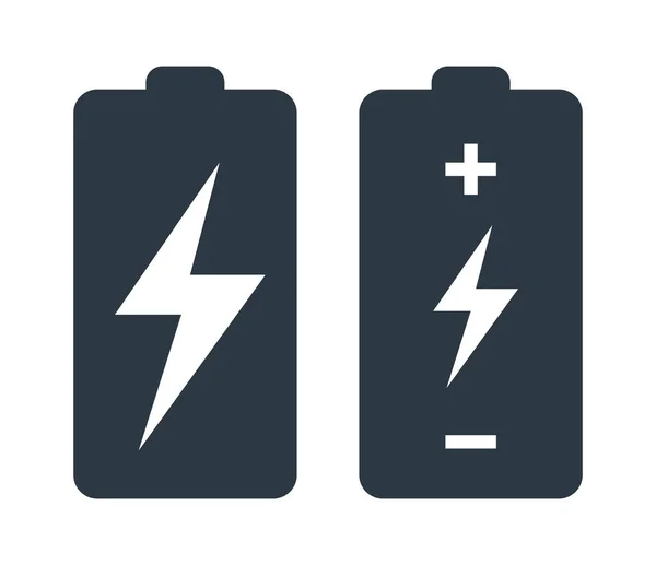 Batterie mit Blitz-Icon-Design — Stockvektor