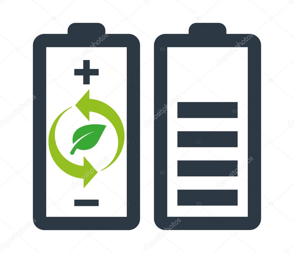 Environmentally Friendly Battery Logo Concept Design