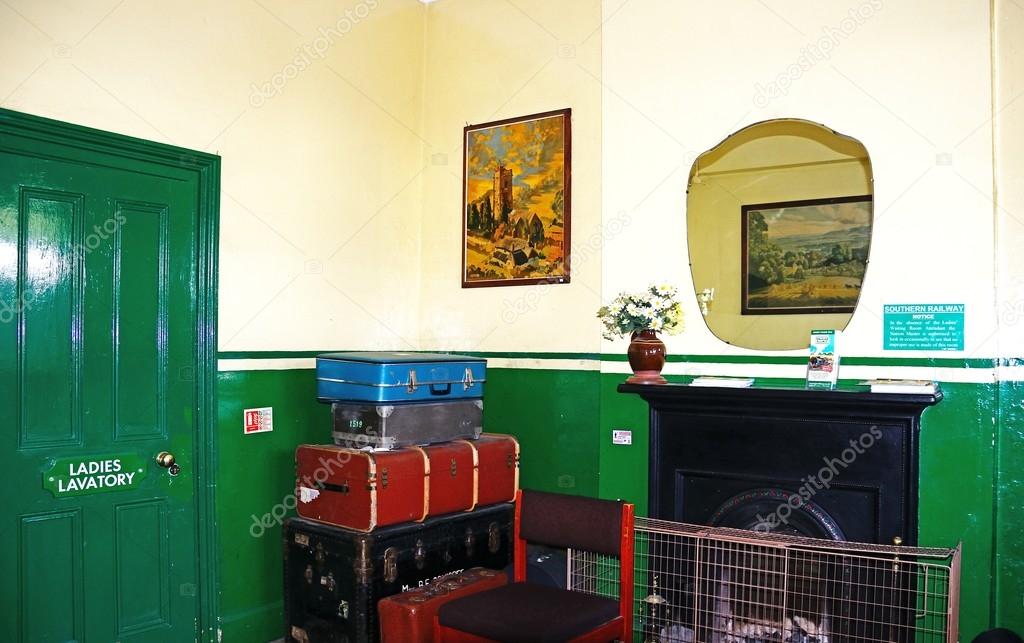 Old Fashioned Waiting Lounge Inside The Railway Station