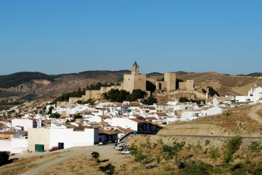 Kale kale townhouses ön planda, Antequera, İspanya.