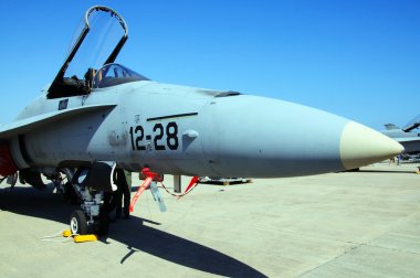 Mcdonnell Douglass F/A-18 Malaga havaalanında ikinci airshow İspanyol Hava Kuvvetleri Hornet.