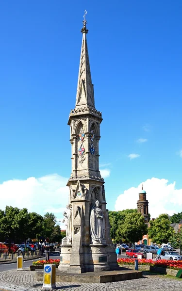 Veduta della Croce di Banbury nel centro della città, Banbury — Foto Stock