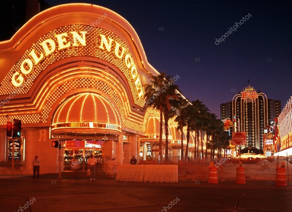 The Horseshoe Casino and Hotel at Night, Las Vegas, NV Editorial