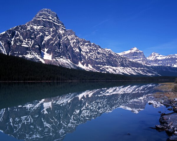 One of the Water Foul Lakes, Banff National Park, Alberta, Canada.