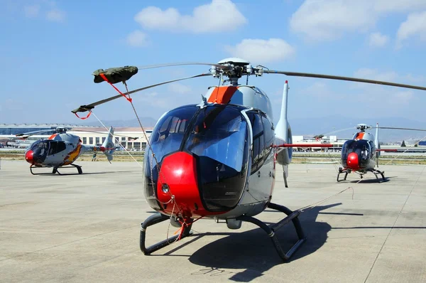 Eurocopter ec120 colibri auf der zweiten Airshow am Flughafen Malaga, Malaga, Spanien. — Stockfoto