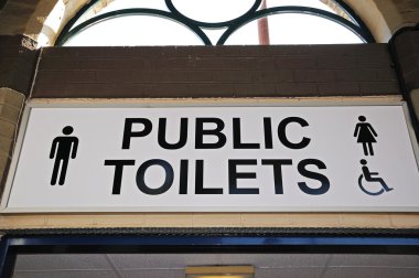 Public toilets sign, Derby. clipart