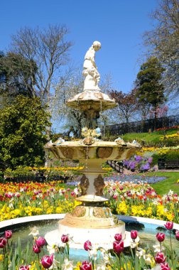 Fountain in the dingle, Shrewsbury. clipart