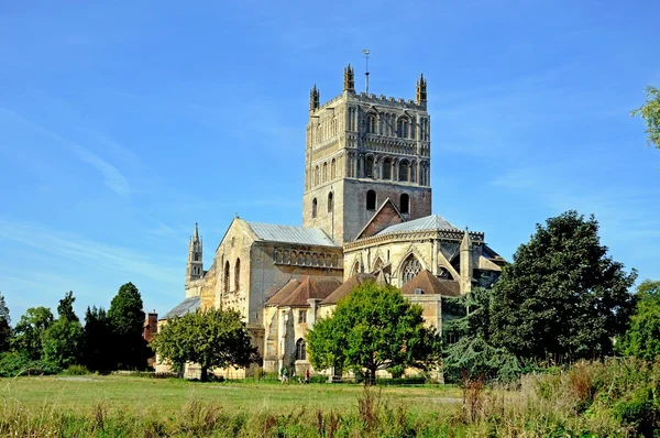 Tewkesbury Abbey also known as The Abbey Church of St Mary the Virgin, Tewkesbury — Stock Photo, Image