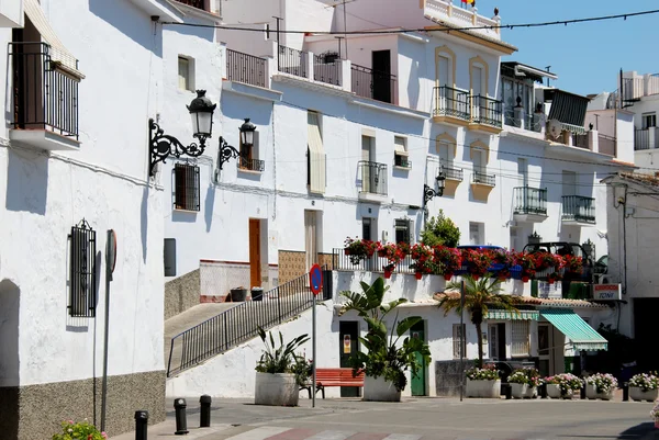 Townhouses in the centre of town, Torrox, Spain. — Stock Photo, Image
