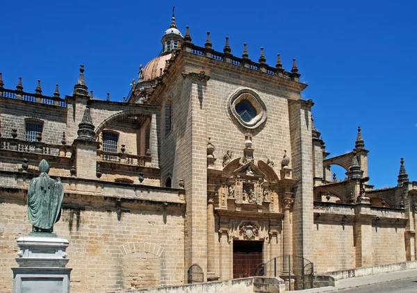 Widok na katedrę, Jerez de la Frontera, Hiszpania. — Zdjęcie stockowe