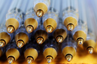 Rollerball biro ipuçları bir yığın.