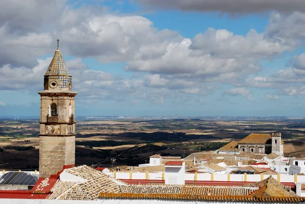 Widok wsi biały i okolicznych wsi, Medina Sidonia, Hiszpania. — Zdjęcie stockowe