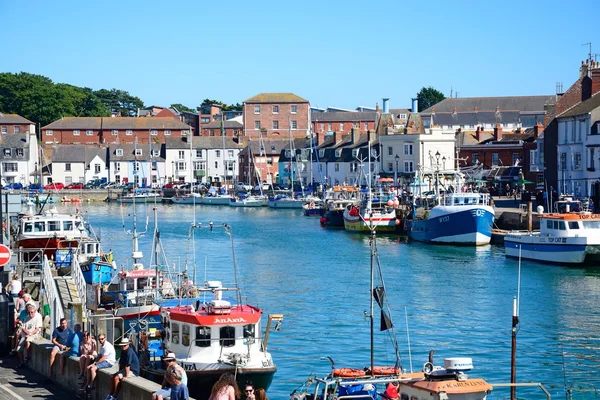 Elevated view of the harbour, Weymouth. — ストック写真