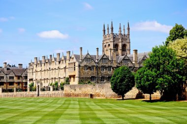 Merton üniversite ve Merton Merton tarlada, Oxford, İngiltere'de görülen Şapel görünümü.