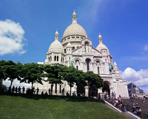 Kilátás nyílik a Sacré Coeur bazilikától, Párizs, Franciaország. — Stock Fotó