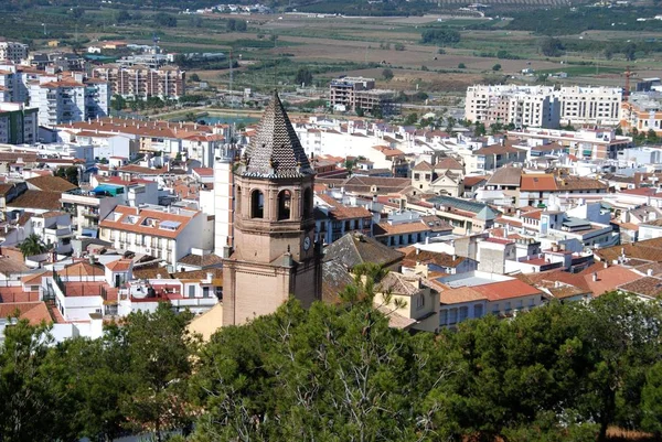 Emelt szintű kilátás nyílik a város, Velez Malaga, Spanyolország. — Stock Fotó