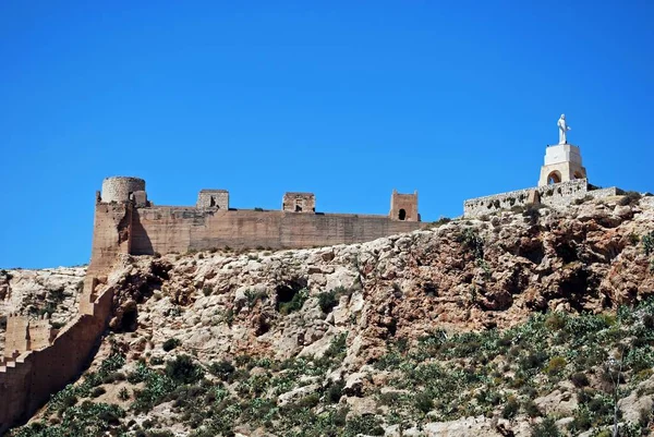 Mauretański zamek i mury z Jayran, Almeria, Hiszpania. — Zdjęcie stockowe
