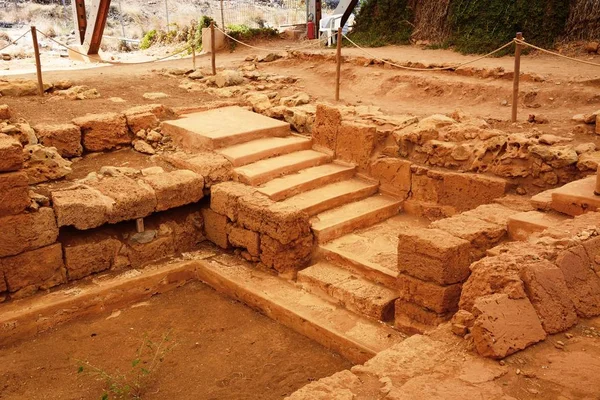 Bâtiments anciens dans les ruines de Minoan Malia site archéologique, Malia, Crète . — Photo