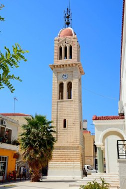 Katedral çan kulesi, Rethymno, Crete görünümünü