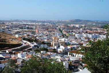 Yükseltilmiş görünümünü şehrin Velez Malaga, İspanya.