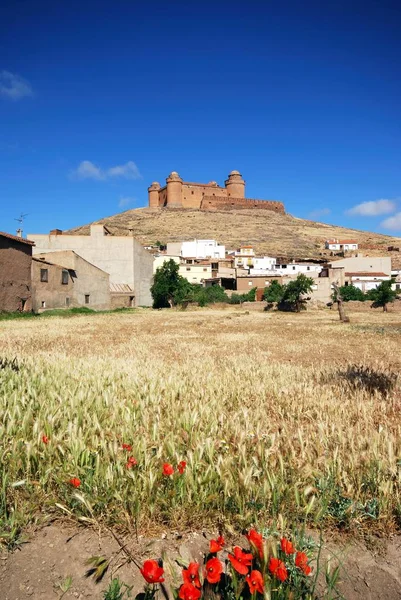 View of the town and castle, La Calahorra, Spain. — Stock Photo, Image