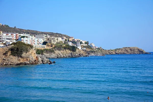 View along the rugged coastline from Livadi Beach, Bali, Crete. — Stock Photo, Image