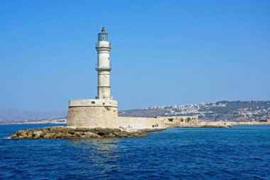 Liman giriş, Hanya, Crete Venedik fenerinde görünümünü.