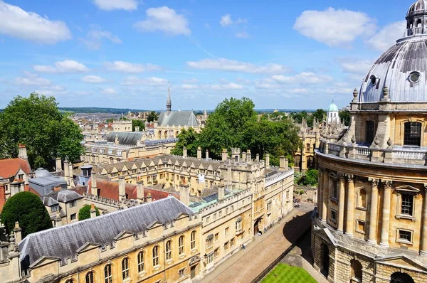 Elevated view of Brasenose College with part of Radcliffe Camera on the right hand side , Oxford. — Stock Photo, Image