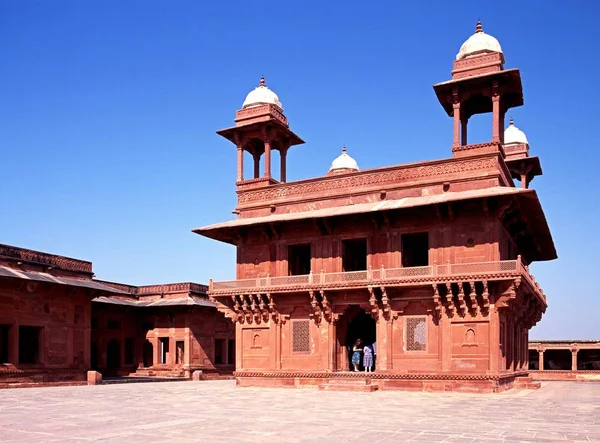 Teil einer verlassenen Stadt, Saal für Privatbesucher, fatehpur sikri, Indien. — Stockfoto