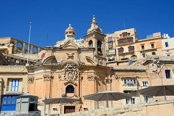 Vista da Igreja Ta Liesse, Valletta, Malta . — Fotografia de Stock