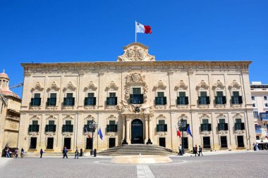 Auberge de Castille Castille Meydanı'nda görünüm ayarı, Valletta, Malta zevk turist.