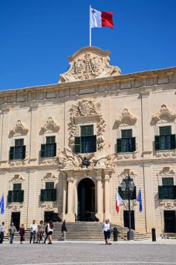 Auberge de Castille Castille Meydanı'nda görünüm ayarı, Valletta, Malta zevk turist.