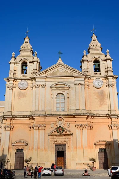 St Pauls Mdina Katedrali, Mdina, Malta da bilinen Cathedral. — Stok fotoğraf