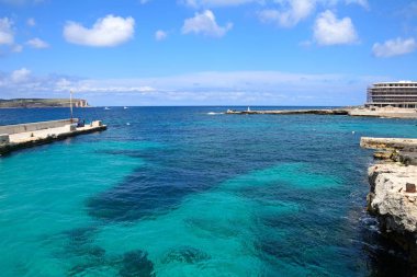 Ramla Bay görünümünü deniz, Ramla Bay, Malta için Manzaralı.