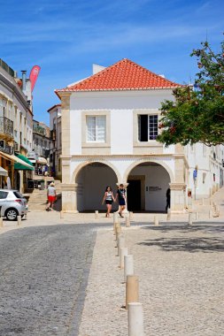 Kasaba meydanında, Lagos, Portekiz bina eski köle pazarı görünümünü.