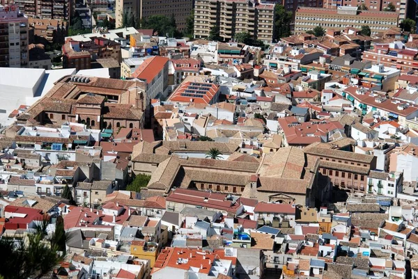 Elevated view across the city rooftops, Jaen, Spain. — 图库照片