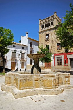 Fountain in the Plaza San Pedro, Ubeda, Spain.