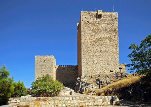 View of Santa Catalina castle which overlooks the city, Jaen, Spain. — Stok fotoğraf