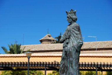 Statue of Fernando III El Santo in the old town, Baeza, Spain. clipart