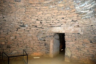 Dolmen de Romeral 'in ana odası, Dolmens, Antequera, İspanya.