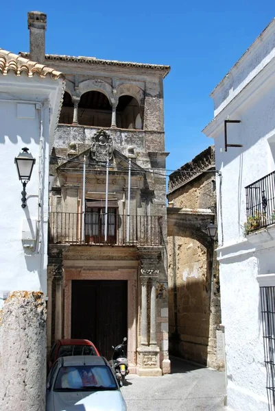 Entrada para o Palácio Mayorazgo (Palácio de Mayorazgo), Arcos de la Frontera, Espanha . — Fotografia de Stock