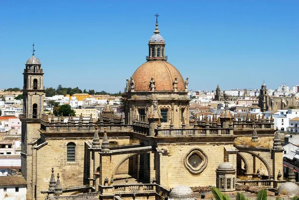 San Salvador Katedrali Şehir Binaları Jerez Frontera Cadiz Eyaleti Endülüs — Stok fotoğraf