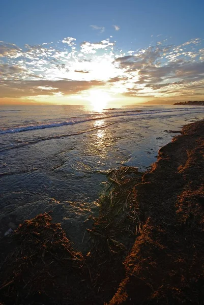 Marbellas Küste Bei Sonnenuntergang Puerto Cabopino Marbella Costa Del Sol — Stockfoto