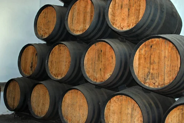 Jerez Frontera España Agosto 2008 Sherry Casks Harveys Bodega Jerez —  Fotos de Stock