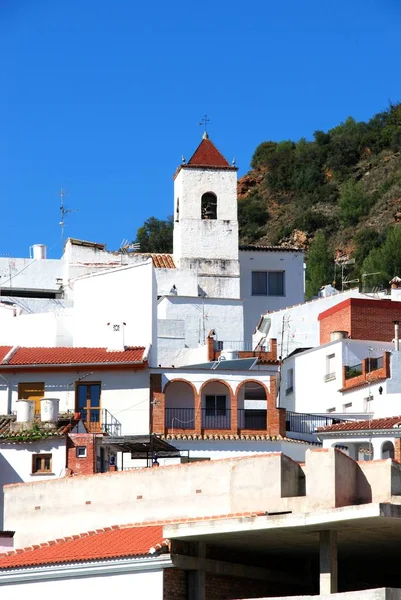 Tolox Spagna Ottobre 2008 Veduta Degli Edifici Della Chiesa Del — Foto Stock