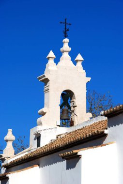 Santa Ana kilise çan kulesi (Iglesia de Santa Ana), Estepa, Seville Eyaleti, Endülüs, İspanya, Batı Avrupa.