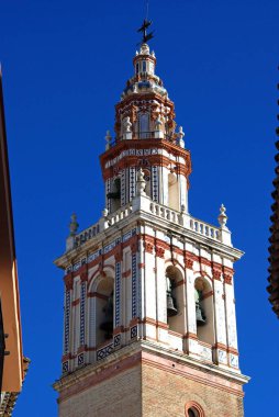 Santiago Parish kilise çan kulesi (Parroquial de Santiago) - Büyük Kilise olarak da bilinir, Ecija, Seville Eyaleti, Endülüs, İspanya, Avrupa.